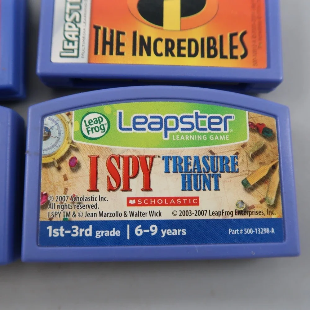Lot Of 5 Leapster Games Disney Cars Incredibles ISpy Animal Genius Ages 6-9